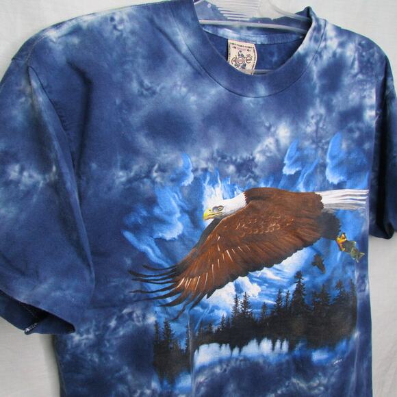 ALORE Soaring Eagle Graphic T-Shirt Size Large Tie Dye USA Wisconsin Dells 1999 - Picture 4 of 6